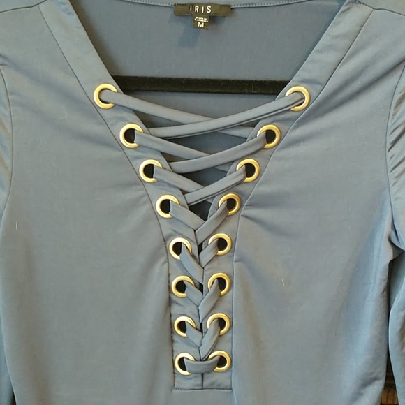 Blue Long Sleeve Bodysuit - Picture 2 of 4